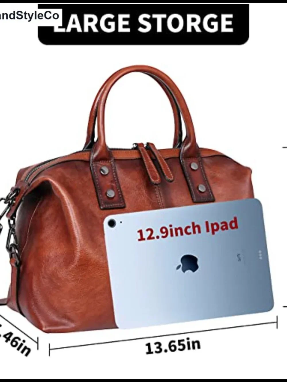 Vintage Satchel Purse Crossbody Bag for Women Adjustable Leather Shoulder Strap
